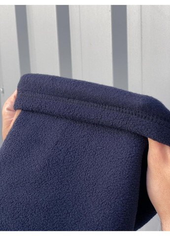 Бафф флісовий теплий з вишитим логотипом синій No Brand Класичний баф (369981307)