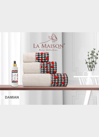 Подарочный набор полотенец La, 3 шт. с ароматом Damian Maison белый