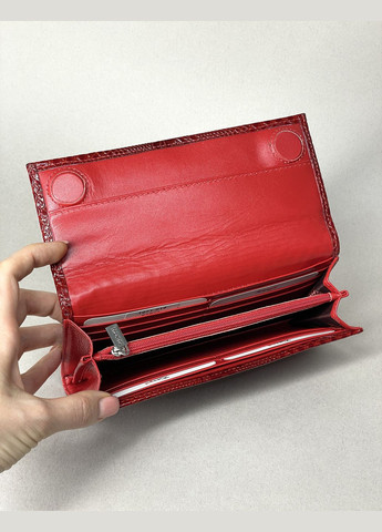 Гаманець жіночий шкіряний лак під рептилію великий Karya Гаманець (345600551)