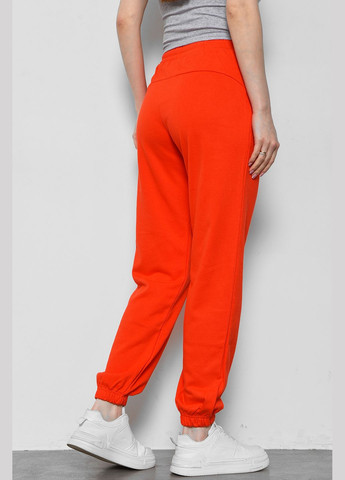 Оранжевые спортивные демисезонные прямые брюки Let's Shop