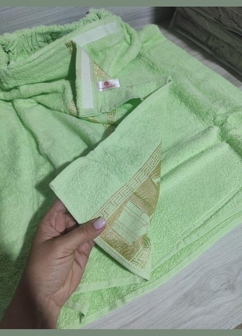 Жіночий лазневий рушник-халат для сауни 70х150 Салатовий (П4К-К0406-double-002) No Brand салатовий