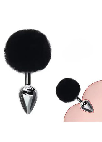 Пробка анальная с пушистым хвостиком Кролик Черный (2104618295) No Brand (322817419)