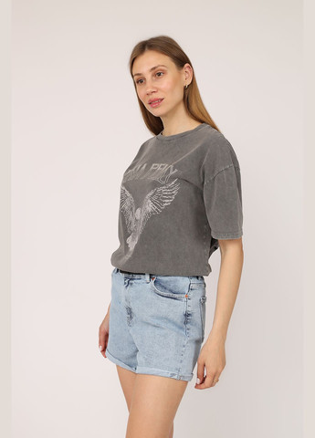 Футболка с коротким рукавом женская цвет серый CB-00274539 MUEZZA - (334429484)