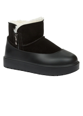 Черные осенние женские полусапоги утепленные Keddo