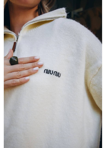 Молочный женский свитер поло турция Osoblyva