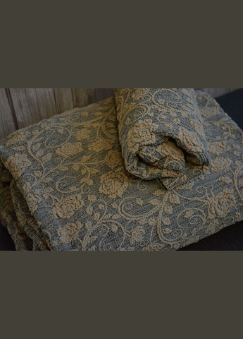 Жаккардовый чехол на угловой диван Roza с юбкой Песковый Kayra (318382726)