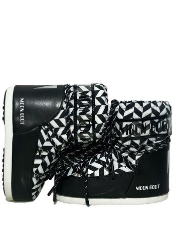 Зимние зимние сапоги черные мунбут moon boot mb icon low optical No Brand