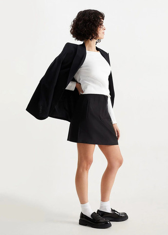 Черная кэжуал однотонная мини юбка C&A