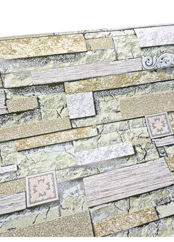 Шпалери вінілові 10.05 × 0.53 м Слов’янські шпалери 9408-04, зелені для спальні, вітальні, коридору, кухні Слов'янські шпалери (340275330)