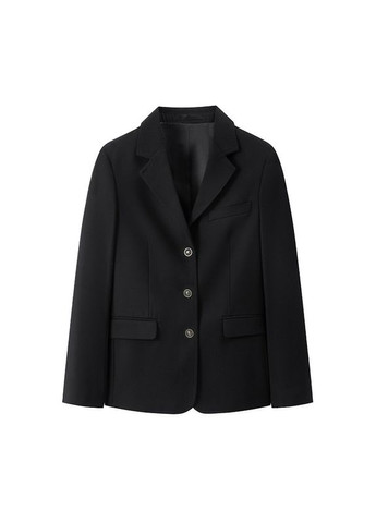 Жакет на подростка классический прямой двубортный на подкладке однотонный 122-128 (XS) No Brand (335414002)