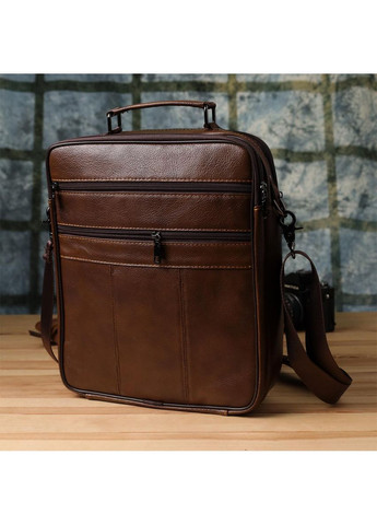 Сумка планшет через плечо мужская из натуральной кожи для телефона и для документов средняя Коричневый 38220 Vintage (355245168)