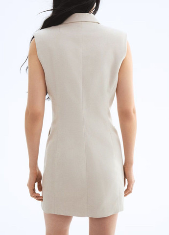 Світло-бежева ділова сукня H&M однотонна