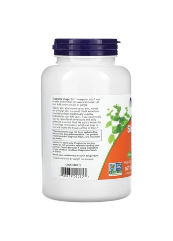 Натуральна добавка Slippery Elm, 113 грам Now (324419592)