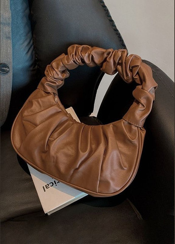 Женская сумка 6072 багет коричневая No Brand (296008193)
