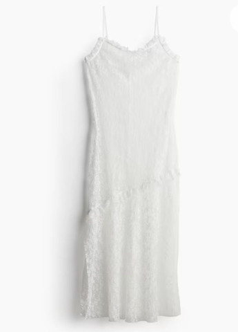 Белое повседневный платье H&M однотонное