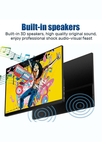 Монитор портативный 133UC / 13.3'' / IPS / 3840x2160 4K / Type-C / HDMI / jack 3.5 мм / второй экран No Brand (327422797)