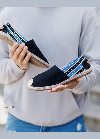 чорні еспадрильї espadrilles black blue зірки (331769139)