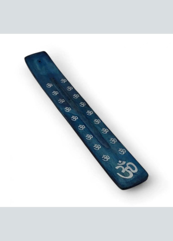 Підставка під пахощі "Ом" дерев'яна бірюзова (26х4х1 см) No Brand (316718058)