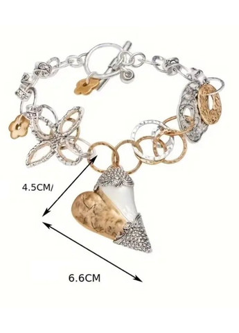 Вінтажне металеве намисто серце з квітами, 1388 No Brand (356775572)