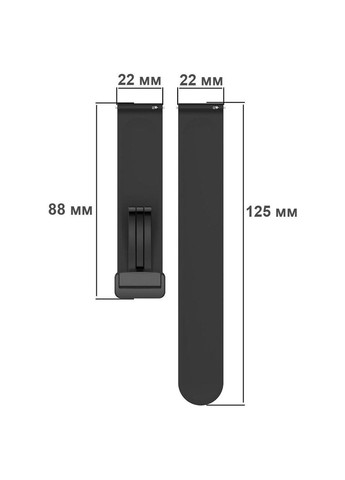 Ремешок Magnetic Silicone для часов Garmin Vivoactive 4 Black Primolux (266341087)