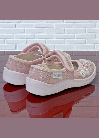 Ортопедичні тапочки на липучці капчики для дівчинки змінне взуття в садок Валді Waldi (345647887)