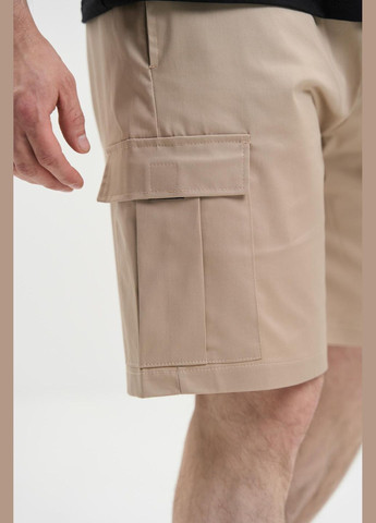 Шорты карго мужские стрейч-котон с карманами лето, песочный. No Brand (338792310)