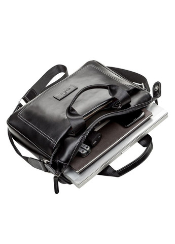 Чоловіча сумка для документів через плече із натуральної шкіри чорна (sku_11107) No Brand (328922518)