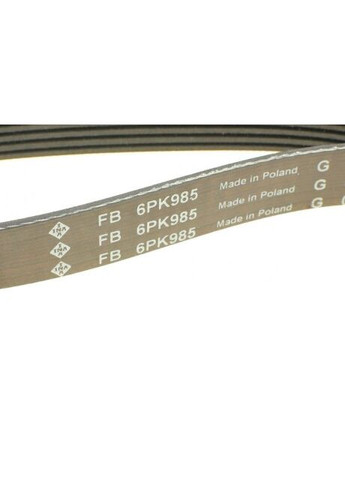 Ремінь генератора поліклиновий FB 6PK985 Ina (360496464)