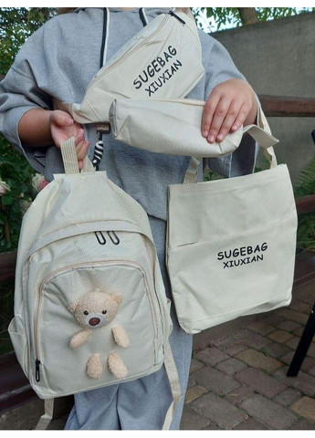 Комплект школьных рюкзаков 5 в 1, рюкзак, шопер, пенал, клатч, мешочек, брелки в комплекте No Brand (366817525)