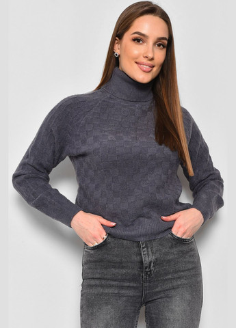 Сірий зимовий светр жіночий сірого кольору пуловер Let's Shop