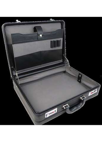 Класичний кейс, дипломат з еко шкіри Portfolio чорний No Brand (361157100)