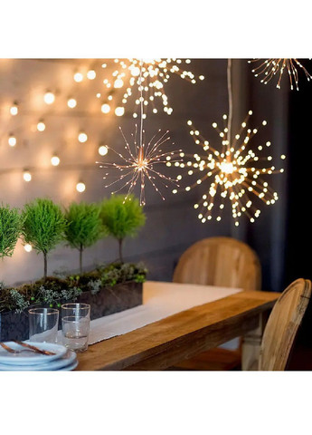 Гирлянда штора фейерверк светодиодная новогодняя с работой от сети контроллером 3 м 500 лампочек (482151-Prob) Теплый белый Unbranded (370914569)