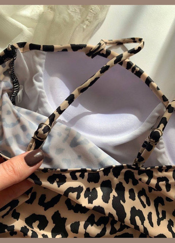 Бежевий купальник монокіні з пух ап чашкою Trendy