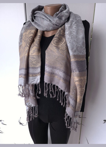 Шарф-палантин женский в цветочный принт с кистями весна-осень 176х70см No Brand (325701321)