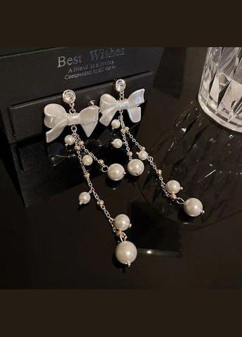 Нарядные длинные серьги банты с цепями, 4955 Fashion Jewelry (336950399)