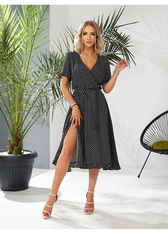 Чорна святковий сукня Vione в горошок