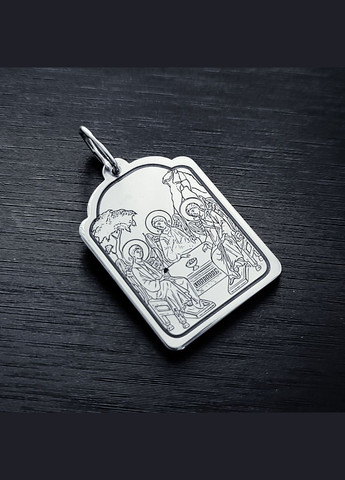 Срібна ікона з молитвою Отче наш. Срібний підвіс ладанка великий овал 26×20 мм арт.41401 No Brand (301537929)