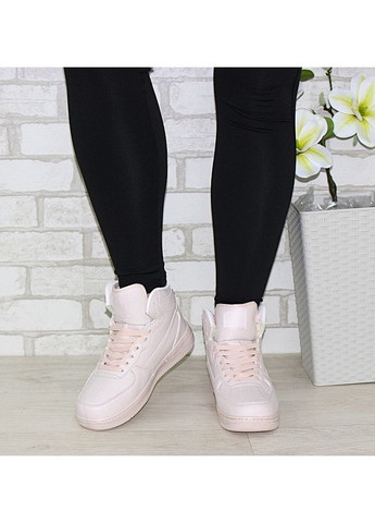 Жіночі зимові хайтопи з шнурівкою Fashion бежеві зими (370877888)