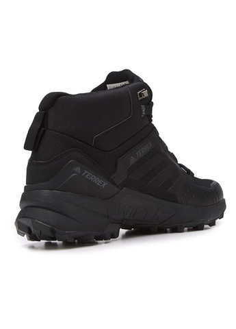 Черные зимние кроссовки мужские adidas terrex gore-tex high black fur адидас No Brand