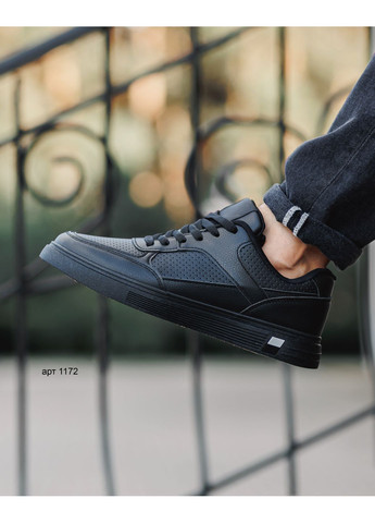 Черные кеды мужские full black perforation YZY