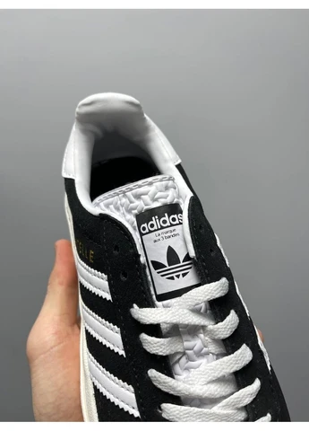 КРОССОВКИ ЖЕНСКИЕ ADIDAS GAZELLE BOLD BLACK WHITE АДИДАС ГАЗЕЛЬ БЕЛЫЕ No Brand белые демисезоны (391968017)