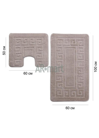 Набор ковриков в ванную комнату Ethnic Sandy Grey 60х100 и 60х50 см песочно-серый Confetti (338842572)