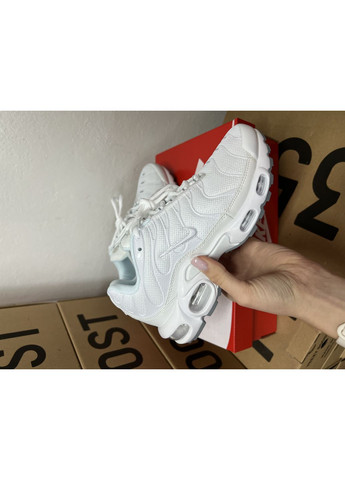 Білі Осінні кросівки чоловічі nike tn plus triple white найк аір макс тн плюс No Brand