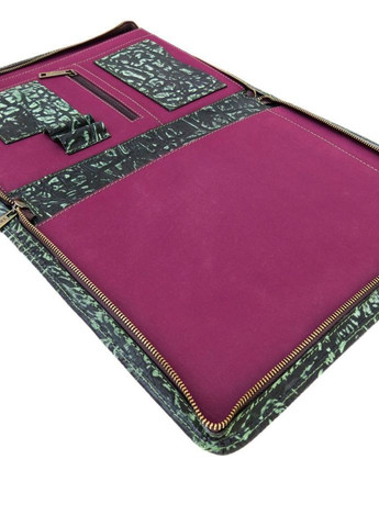 Папка для документів з натуральної шкіри з відділенням під картки зелена TARWA (302315101)