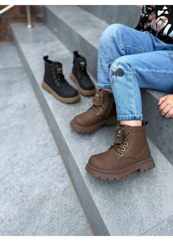 Коричневые демисезонные ботинки для девочек от тм Jong Golf