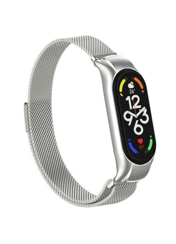 Ремешок Milanese Loop Design для Xiaomi Mi Band 7 Серебряный Epik (372164013)