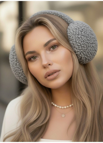 Теплі хутряні навушники Lama сірі No Brand (362666343)