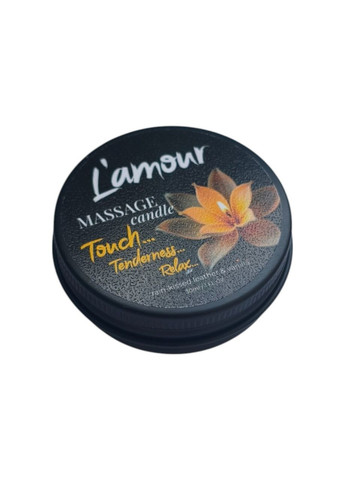 Масажна свічка інтимна арома свічка для тіла розслаблююча з ароматом ванілі та шкіри 30 мл Lamour (332211493)