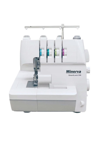 Оверлок SmartLock 350, 91Вт, 13 оп., (4, 3, 2-х ниткові шви), білий Minerva (320826928)