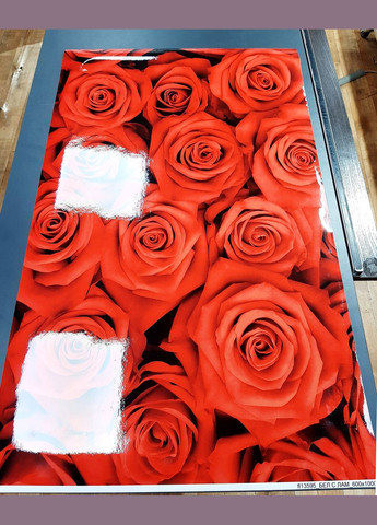 Наклейка на стол 60 х 100 см Красные розы ПБ_fl13595 Декоинт (278287278)